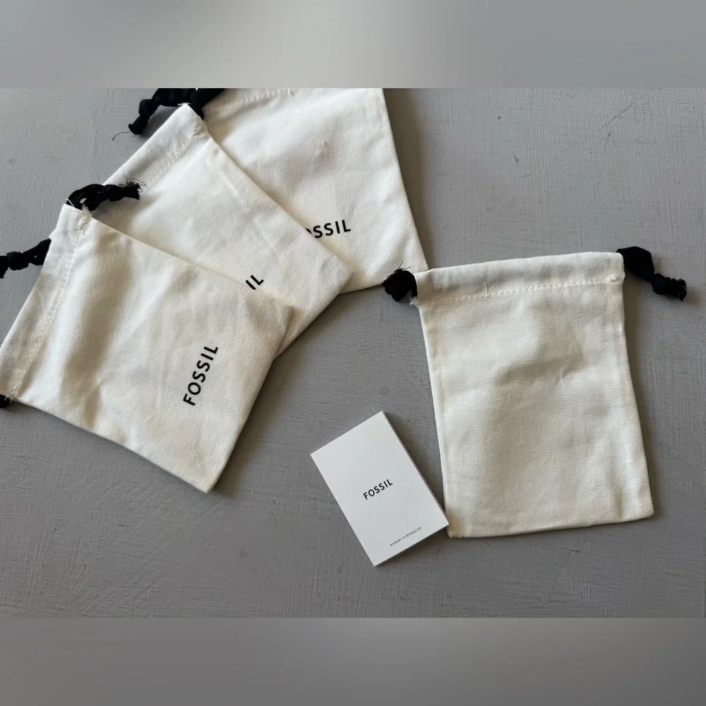 NWT Fossil Small Canvas Bags Set x4